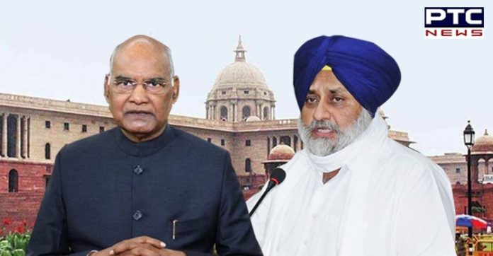 Sukhbir Singh Badal submits memorandum to President on farmers related bills (2) Sukhbir Singh Badal submits memorandum to President on farmers related bills