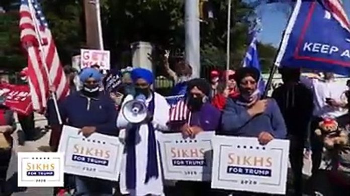 Sikh community furious over few Sikhs for wearing shoes while doing Ardas for Trump Sikh community furious over few Sikhs for wearing shoes while doing Ardas for Trump