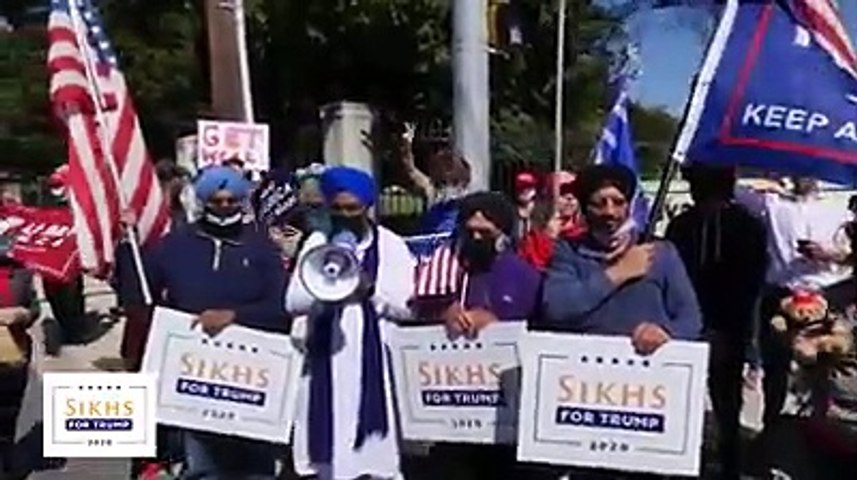 Sikh community furious over few Sikhs for wearing shoes while doing Ardas for Trump