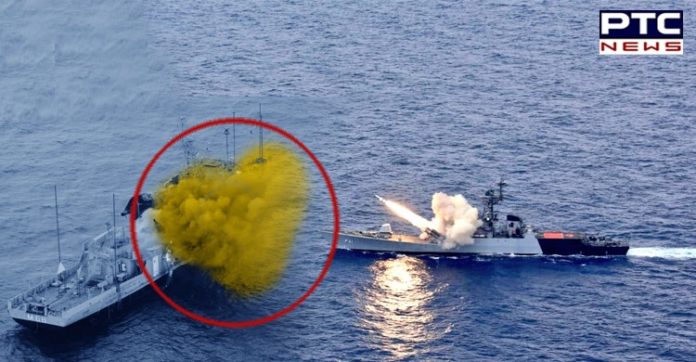 Indian Navy's Anti-Ship Missile hits target with ‘maximum range and precise accuracy’ Indian Navy's Anti-Ship Missile hits target with ‘maximum range and precise accuracy’