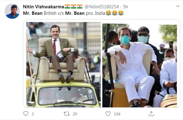 Punjab Tractor Rally: Netizens troll Rahul Gandhi, compare him to Mr. Bean