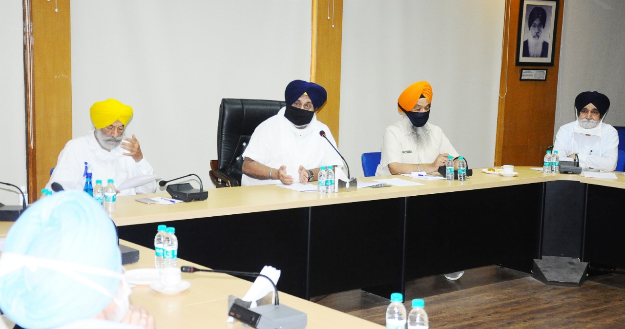 SAD President Sukhbir Singh Badal presides over party's core committee meeting