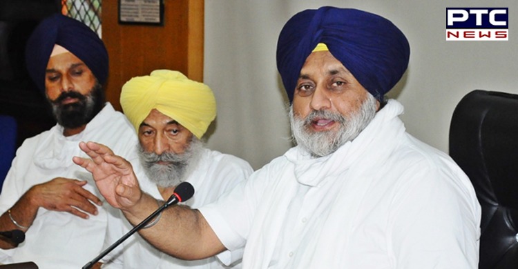 “BJP, Amarinder hand in glove against farmers: Sukhbir Singh Badal