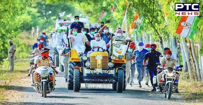rahul gandhi tractor rally rahul gandhi tractor rally