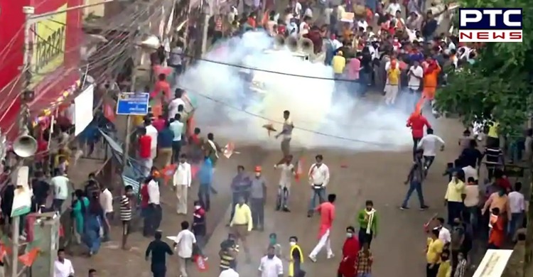 West Bengal: Clashes break out in BJP’s March to Nabanna, cops use tear gas