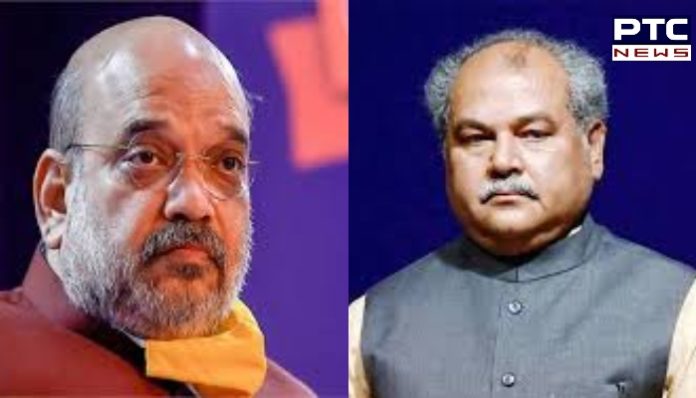 Amit Shah -Narendra Tomar 1 Home Minister Amit Shah and Narendra Tomar between meeting ended