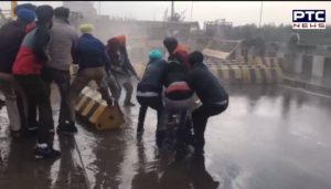 Farmers break police barricades at Sambhu border , Haryana police Water cannon on farmers