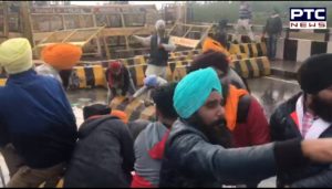 Farmers break police barricades at Sambhu border , Haryana police Water cannon on farmers