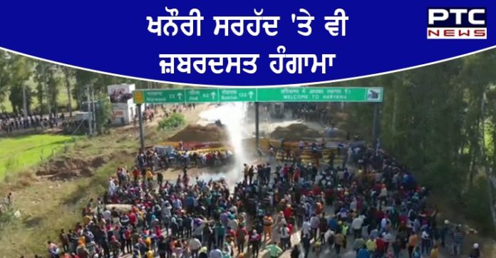 Khanauri border 1 Farmers and Police between Clashes at Khanauri border, farmers break barricades march to Delhi