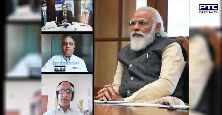 PM Narendra Modi interacts with three teams working on COVID-19 vaccine