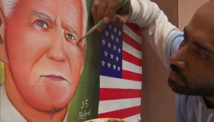 Punjab artist paints portraits of all president elects of the United States (3) Painting of US President
