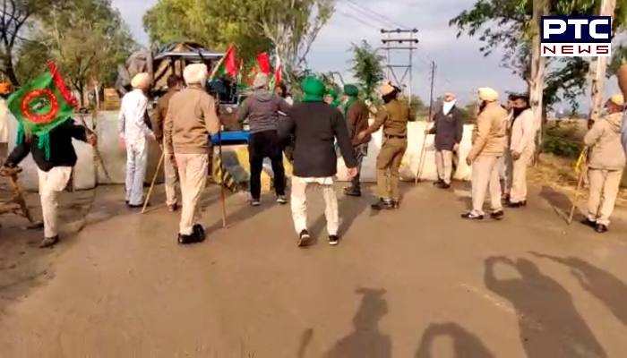 Punjab farmers break first barricade placed by Haryana Police, march towards Delhi