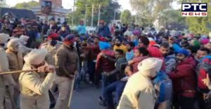 Police Lathicharge Teachers During March to Moti Mahal in Patiala