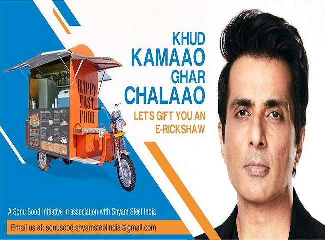 Sonu Sood gifts e-rickshaws to the underprivileged