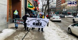 Farmers Protest : Rally and march in downtown Montreal, Canada support of the Kisan Andolan