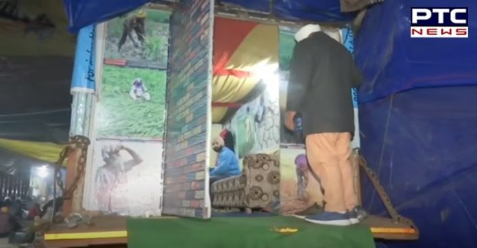 Farmers protest: Farmer turns truck into makeshift home at Singhu border Farmers protest: Farmer turns truck into makeshift home at Singhu border