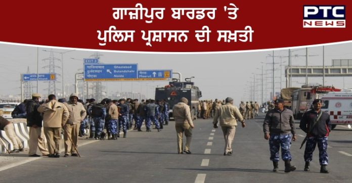 Ghazipur border 1 Farmers Protest at Ghazipur border , electricity cut off, heavy police presence