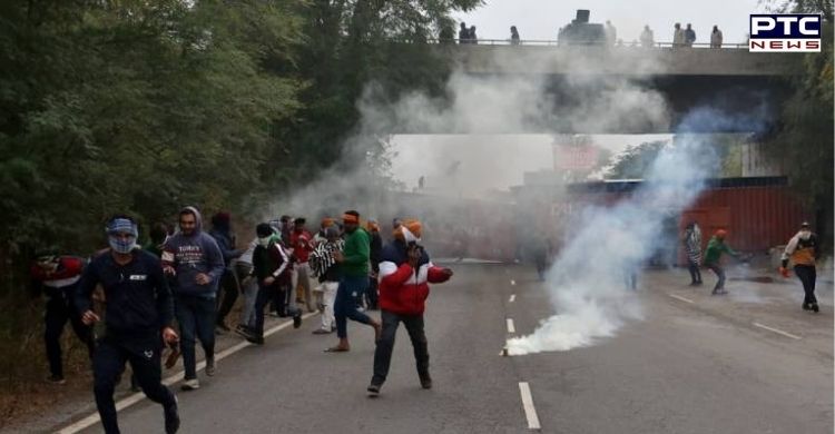 Haryana Police resorts to tear gas to stop farmers' march to Karnal