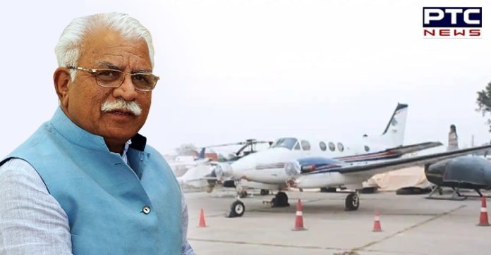 Haryana CM Manohar Lal Khattar inaugurates air taxi services Haryana CM Manohar Lal Khattar inaugurates air taxi services