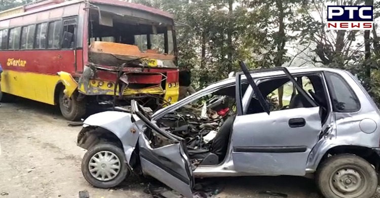 Punjab’s Mukerian: Four killed as car and bus collide