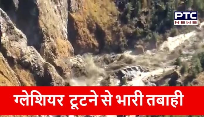 Avalanche near a power project at Raini village in Tapovan area of Chamoli district Avalanche in Uttarkhand