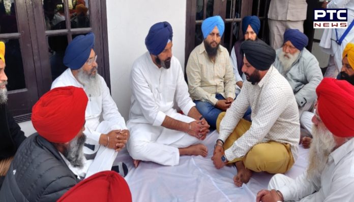 Bikram Singh Majithia 1 Bikram Singh Majithia at Bhoma village of Majitha, grief with family of martyred farmer Tarsem Singh Khalsa
