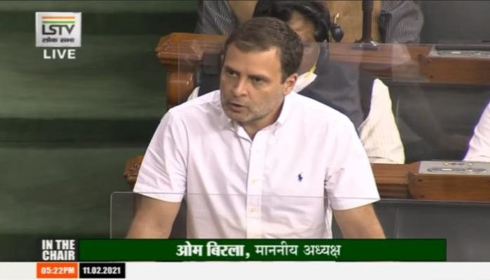 During debate on budget 2021, Rahul Gandhi rakes up farm laws in Lok Sabha During debate on budget 2021, Rahul Gandhi rakes up farm laws in Lok Sabha