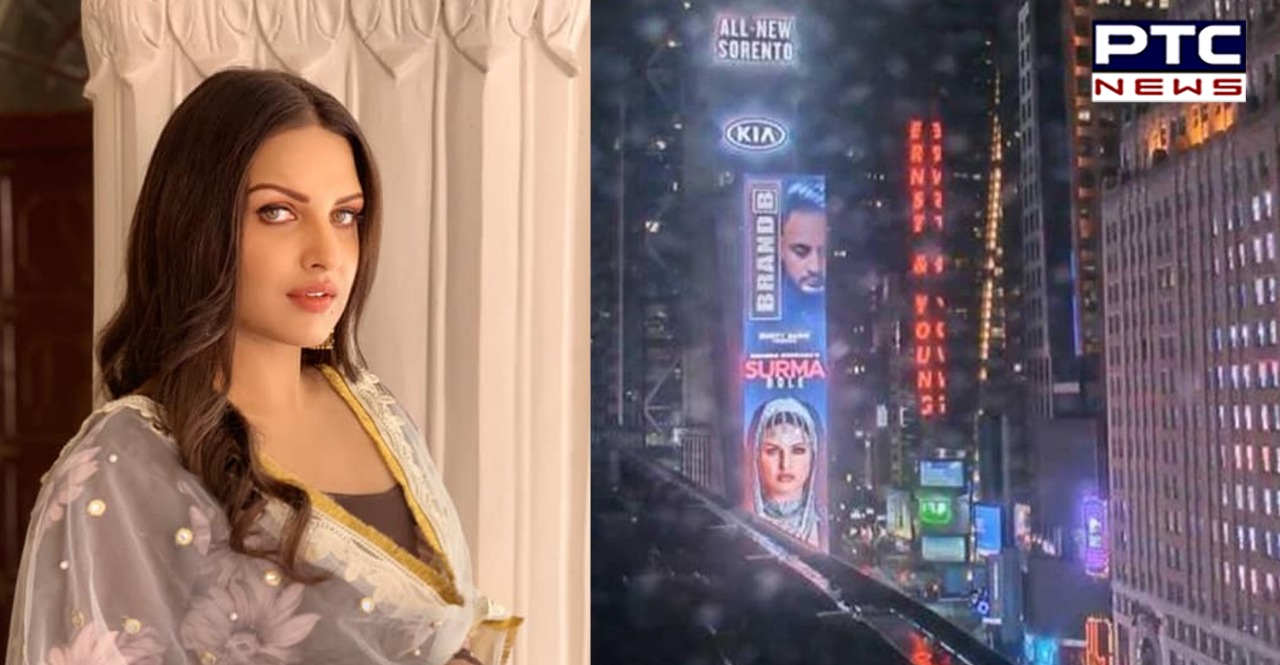 Himanshi Khurana becomes first female Punjabi artist to feature on New York’s Times Square Billboard