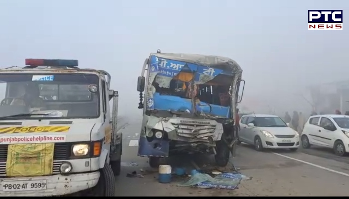 PRTC and Canter between collision at Channon bus stand, driver and passengers injured