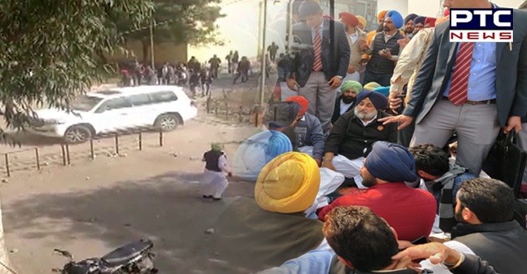 Sukhbir Badal sits on dharna; demands arrest of perpetrators of attack in Jalalabad