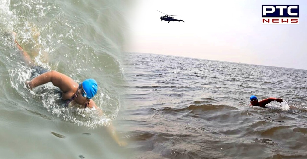 12-year-old autistic girl swims 36 km in Arabian Sea, makes world record