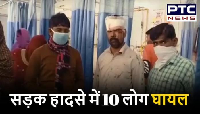 10 people Injured in a road accident in Fatehabad of Haryana (2) Road Accident in Fatehabad