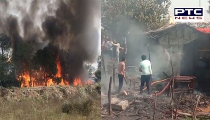 Cylinder blast 1 Fire after Cylinder blast near Bhagat Singh Colony in Jalandhar