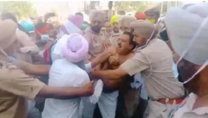 BJP MLA publicly trashed by Farmers