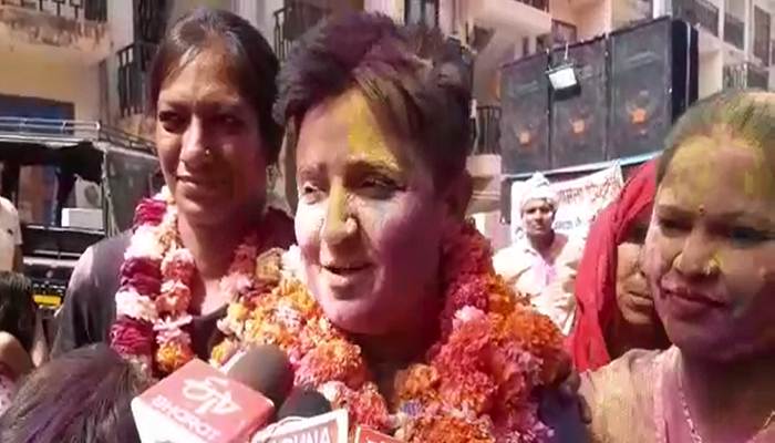 Sharmila Grand Welcome in Rewari