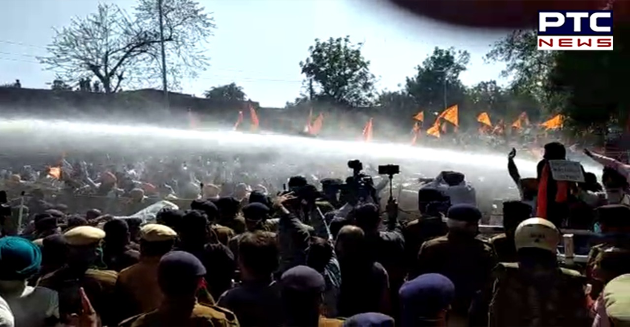 SAD marches towards Punjab Vidhan Sabha; police resort to water cannon