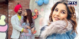 Shehnaaz Gill flaunts baby bump in a picture with Diljit Dosanjh from sets of Honsla Rakh