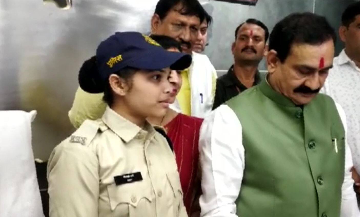 Woman constable Meenakshi Verma took charge as state home minister for a day today