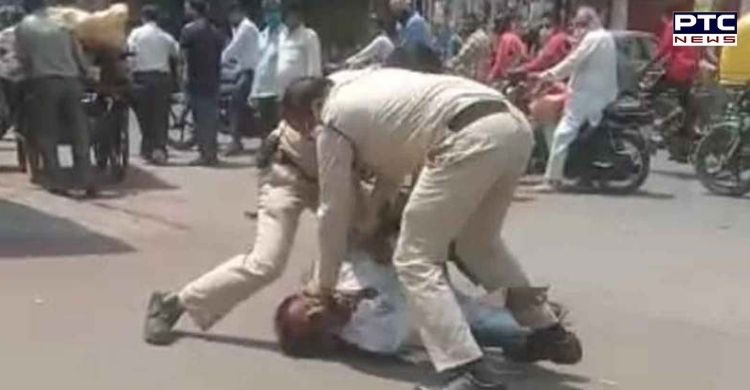 WATCH: 2 Madhya Pradesh policemen thrash man for not wearing mask in public