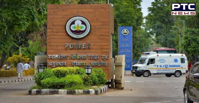 corona patient jumped 1 Chandigarh Corona pist marij ne PGI di chothi manjil to chal kar ke diti jan