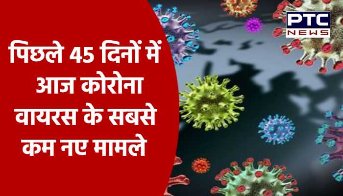पिछले 45 दिनों में आज कोरोना वायरस के सबसे कम नए मामले