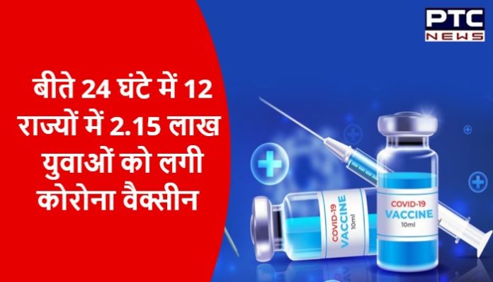 2.15 lakh youths received corona vaccine in 12 states in last 24 hours (2)