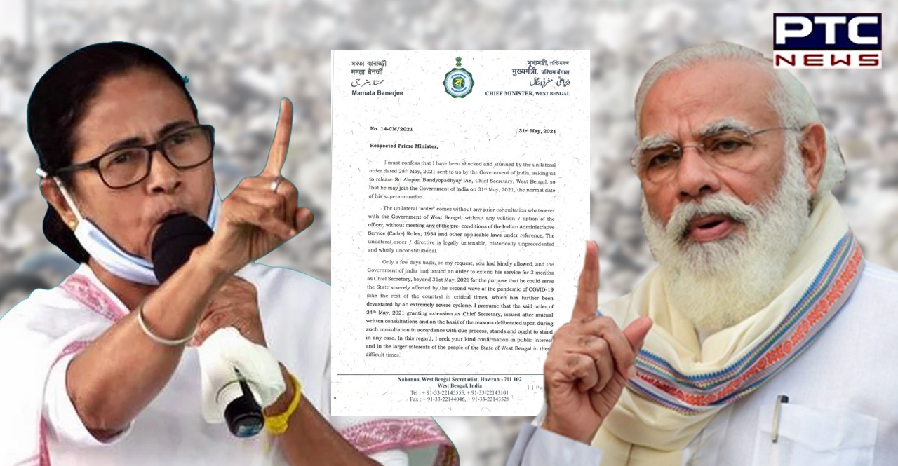 ‘Shocked, stunned’ Mamata Banerjee writes to PM Narendra Modi, says can’t release Chief Secretary