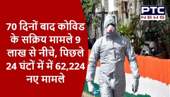 India reports 62,224 new COVID19 cases 2542 deaths in last 24 hours