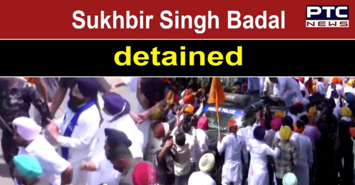 SAD President Sukhbir Singh Badal, leader Bikram Singh Majithia, and others detained SAD President Sukhbir Singh Badal, leader Bikram Singh Majithia, and others detained