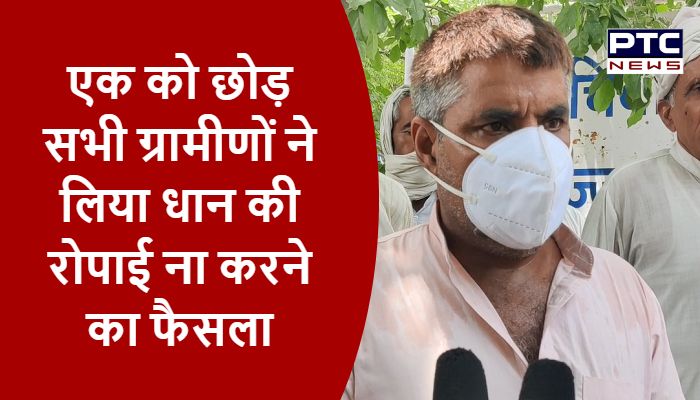 झज्जर: एक को छोड़ सभी ग्रामीणों ने लिया धान की रोपाई ना करने का फैसला