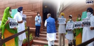 Monsoon Session Day 3: SAD continues to protest against farm laws outside Parliament