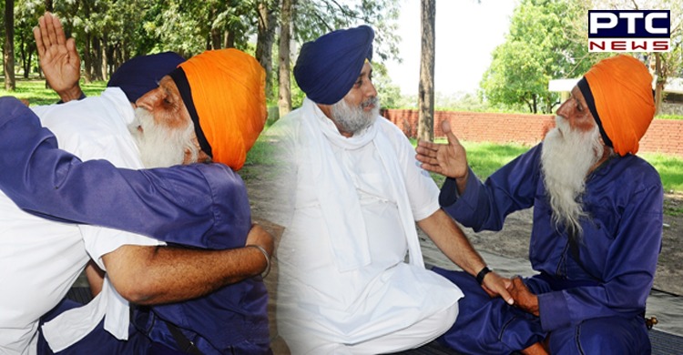 Sukhbir Singh Badal visits Baba Labh Singh Ji at Matka Chowk in Chandigarh