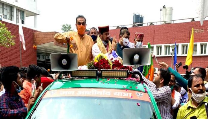 Anurag Thakur's Jan Ashirwad Yatra begins, will reach Shimla in the evening (1)