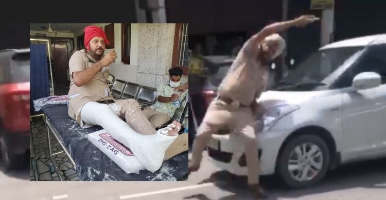 Patiala: ASI suffers leg injury after being run over by car